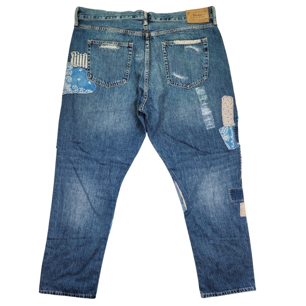 Polo Ralph Lauren Sullivan Slim Patchwork Men's Jeans 36x26 - Picture 4 of 16